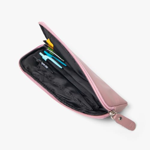 Image of Bellblock Premium Stationery & Pencil Pouch | Aesthetic Pencil Case for School, Office | Portable Pouch for Stationery | Compact Pen Pouch | Vegan Leather (Spring Lilac)