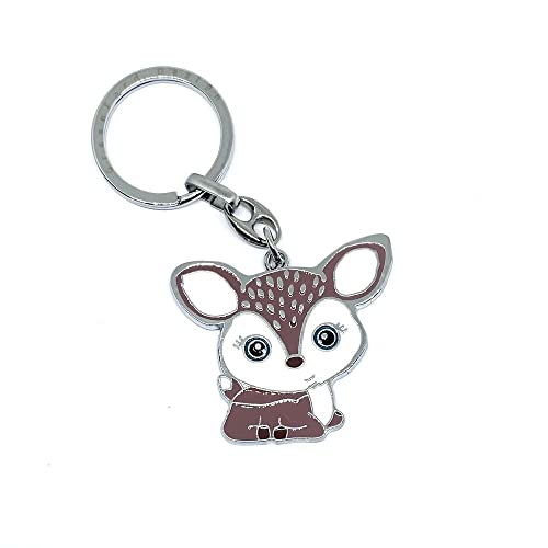Bomboniere Portachiavi Metallo Cerbiatto Bambi 3.5 Cm
