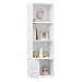 Produktbild eSituro Bücherregal weiß, Bücherschrank mit 4 Fächern 1 Tür, Standregal, Würfelregal für Kinderzimmer Wohnzimmer Schlafzimmer Büro, Aufbewahrungsregal aus MDF, 34 x 106 x 24 cm, SBKC0040