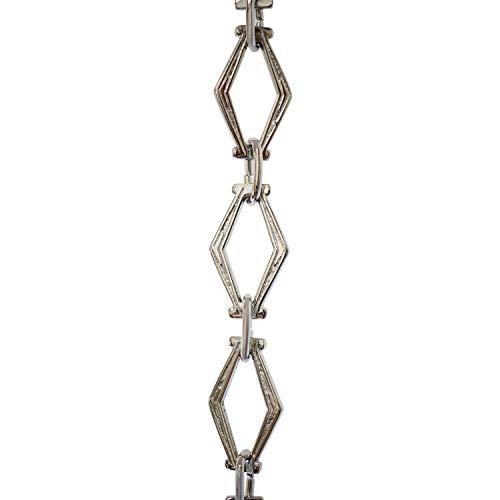 Image of RCH Hardware CH-22-PN-3 Decorative Polished Nickel Solid Brass Chain for Hanging, Lighting - Hexagonal Design Unwelded Links (3 ft /1 Yard)