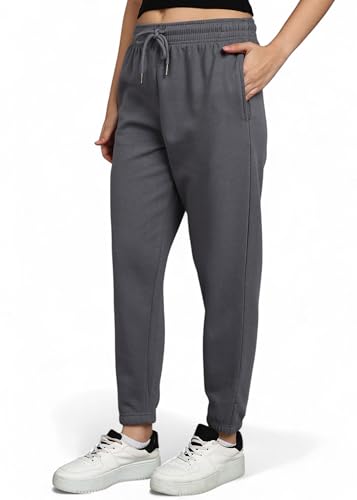 Image of Alan Jones Clothing Women's Regular Fit Mid Rise Fleece Jogger Regular Pants Winterwear