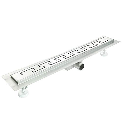 Canaleta de desagüe de Acero INOX con Rejilla perfilada 120 cm Mod. Doric Cover