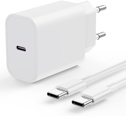 Chargeur Rapide IPhone 20W Avec Câble USB-C 2 Mètres – Compatible IPhone 16/15, IPad – Sécurisé, Compact