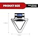 Diamall Car Triangle Shaped Tow Hook Decorations, Car Bumper V Shape Racing Style Trailer Hook Sticker, ABS Self-Adhesive Trailer Towing Hook Charms, Cars Exterior Accessories, Only Decor (Silver)