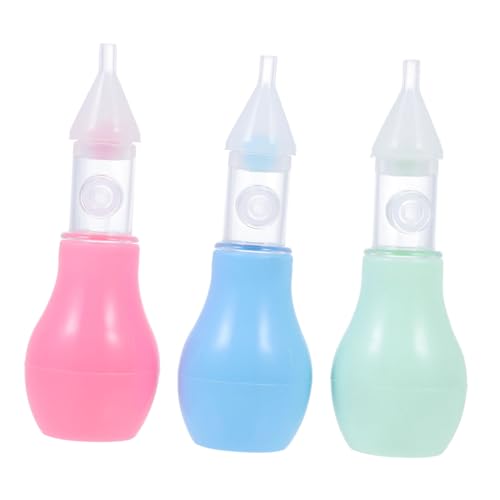 TOYANDONA 3 Piezas Aspirador Nasal Anti Reflujo Succión Nasal Limpiador De Nariz Bebe Lechón Aspirador De Mucosidad Nasal Infantil Removedor De Ventosa Lechón De Silicona Gel De Sílice