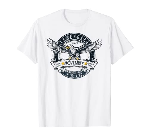 Regalos de 50 años legendarios desde noviembre de 1973 50 Camiseta