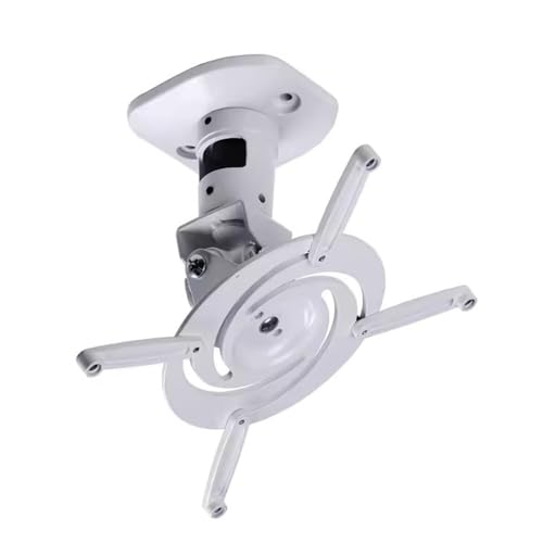 Support de projecteur de plafond et mural universel en aluminium orientable blanc