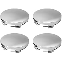 4 PCS Car Wheel Center Hub Cover, 2.36" OD 2.2" ID Wheel Hub Modification Decoration, ABS Rust-Proof Durable Snap-in Anti-Falling Fastening Installation Accessories, Universal for Most Cars Silver