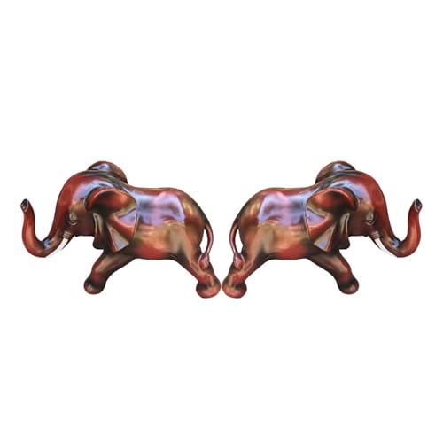 Statues d'éléphants RLKHXBS : paire de sculptures déco pour meuble de bureau