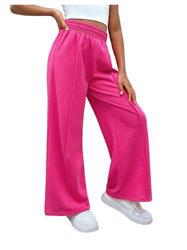 Floerns Girl's Elastic High Waist Sweatpants Straight Leg Active Running Pants