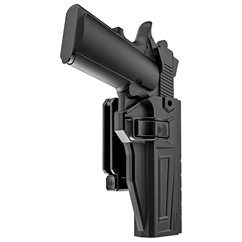 Belt Holster for Colt 1911 5" Holsters Without Rail, OWB Holster for Colt 1911 .45/Taurus 1911/SA 1911/Springfield 1911, 360Â° Adjustable Open Carry Holster Also Fits Variants 1911 5" Pistol, RH