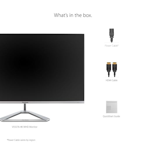 Viewsonic VX Series VX3276-4K-MHD monitor piatto per PC 81,3 cm (32") 3840 x 2160 Pixel 4K Ultra HD LED Argento - Monitor - Immagine 4