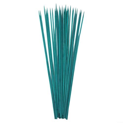 NINMORTH 25 bastones de soporte para plantas teñidas de color verde de 38 cm, estacas de jardín para arreglos florales de vid de tomate y proyectos de manualidades