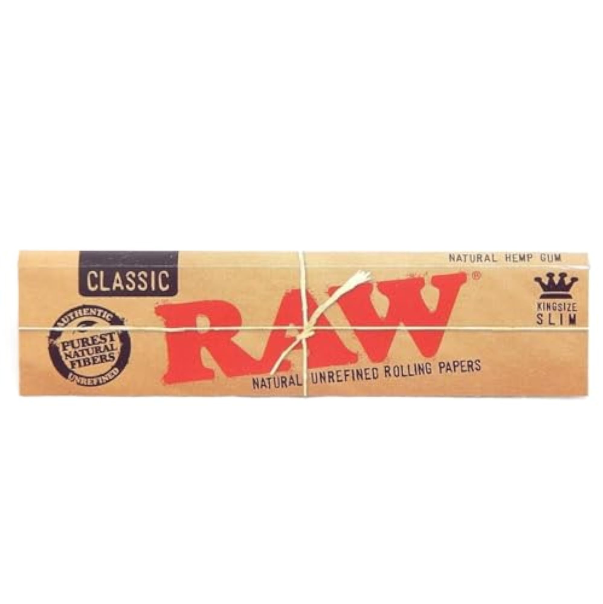 RAW Classic King Size Slim Rolling Papers, Unbleached