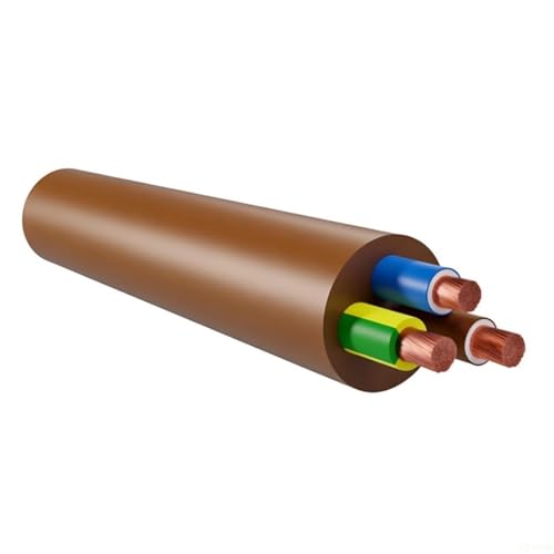 1 metro, Cavo elettrico FS18OR18 3x2,5 mm mmq, 3G2,5, 3 conduttori, 450V-750V, in rame, CPR, filo elettrico, energia, alimentazione, comando, segnale, 220V 230V, FS18, FROR, tripolare