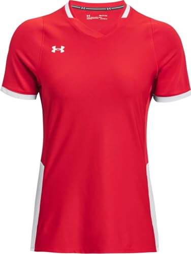 Under Armour Volleyball Powerhouse 2.0 Womens Short Sleeve Jersey L Red-White