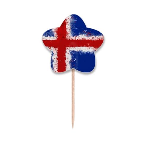 Cure-dents drapeau Islande accessoire de table pour soirée thématique - 2