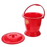 Compact et facile à ranger : fin et discret, ce crachoir portatif festif se range facilement dans les placards ou les espaces de rangement. il sert à la fois de pot de chambre et de seau de toilette rouge portable pour les mariages et un usage quotidien, ainsi que d'urinoir de voyage et de bassin de lit rouge festif pour les mariages