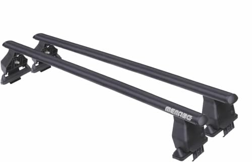 Barre portatutto Tema in acciaio di colore nero compatibile con FORD S-Max II 5 porte anno dal 15 in poi con tetto liscio