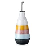 LIUCUON Ceramic Olive Oil Dispenser Bottle, Porcelain Vinegar Bottle,Oil Bottle with Pourer for Kitc