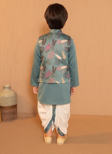 Image of AJ DEZINES Kids Ethnic Wear Kurta Waistcoat and Dhoti Pant for Boys