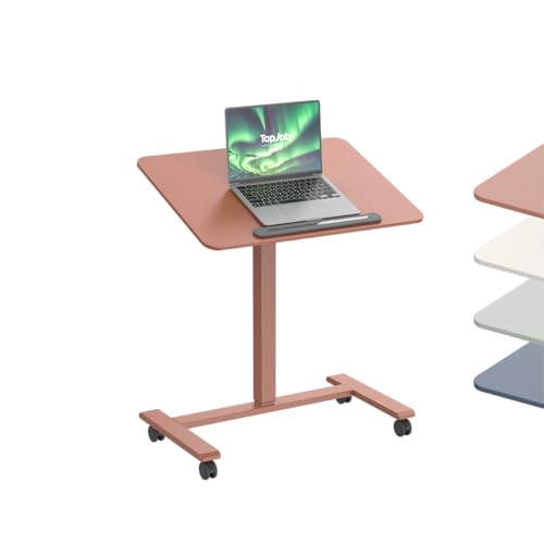 TopJob ANYDESK FOLD Mobile Standing Desk, Portable with Lockable Wheels, Foldable Stand Desk...