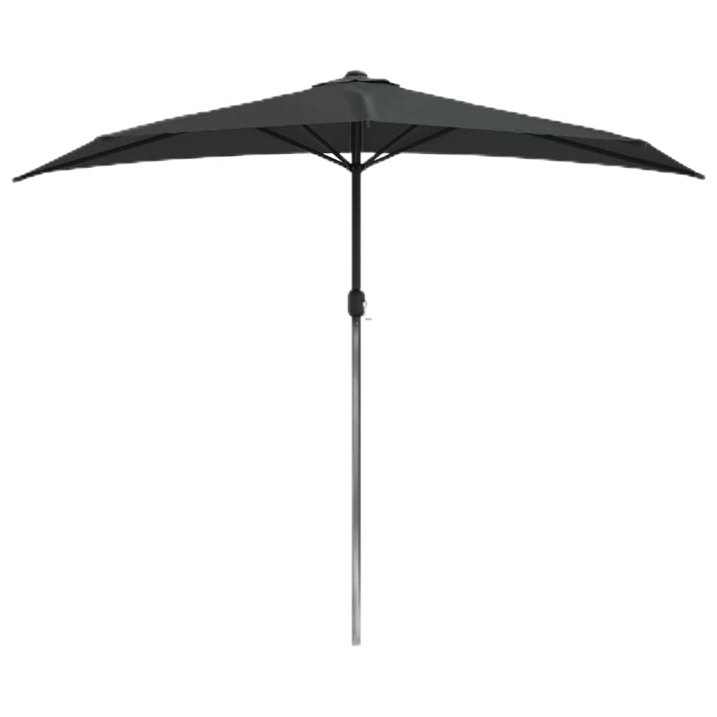 Ombrellone semicircolare da balcone con manovella, ombrellone per terrazza in alluminio e acciaio, 300 x 155 x 223 cm, protezione solare per giardino e tavolo, rosso bordeaux