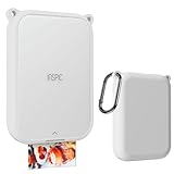 For キヤノン Canon スマホ専用ミニフォトプリンター iNSPiC PV-223-WH 写真 ケース シリコーン 保護カバー モンスターボールス対応 イヤホン全面保護カバー 【YEZHU】落下防止 キズ防止 耐衝撃 装着充電可能 防水 防塵 カラビナ付き（ホワイト）