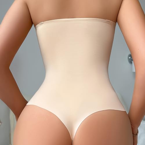 KIMIKAL Women's Shapewear Bodysuits Tummy Control Strapless One Piece Built in Bra Tank Tops Thong Body Shaper4