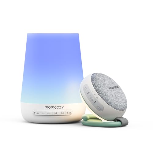 Image of Momcozy Baby Sleep Bundle: Portable Sound Machine and App Remote Control White Noise Machine for Sleeping, Baby Registry, Newborn Essentials, Baby Shower Gifts