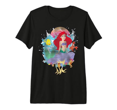 T-shirt Ariel Splash Disney The Little Mermaid pour femme en coton