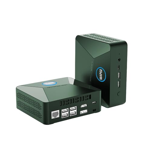 Image of Mini PC, Mini Computer with Celeron N4500 4GB DDR4 128GB M.2 SSD, Mini Desktop Computer with Fan, 4K UHD Triple Display /Dual DDR4 /Dual SSD /BT /Wifi /RJ45 /DP /Type C