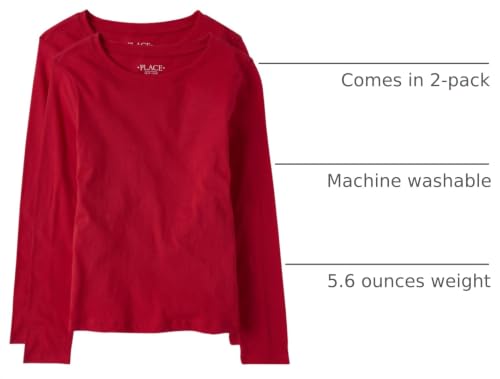 Image of The Children's Place Girls Basic Long Sleeve Layering Tees