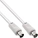 Produktbild InLine 69407 Antennenkabel, 2x geschirmt, >75dB, weiß, 7m