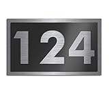 Premium Designer Hausnummer aus Edelstahl | viele Farben: Anthrazit - Grau - Schwarz - Weiß - Rot | Rostfrei & wetterfest - individuell - Hausnummernschild zwischen klein L und groß XXL wählbar