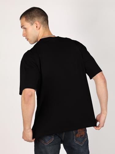 Image of CHKOKKO Mens Polyester Stylish Oversized T Shirt for Daily & Casual Wear Printed Design with Drop Shoulder & Half Sleeves