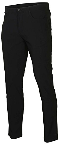 English Laundry Men's Slim Fit Stretch Flat Front Pants-Black-34 X 302