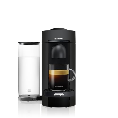 Nespresso Vertuo Plus Single Serve Coffee and Espresso Machine by De'Longhi, Black Matte