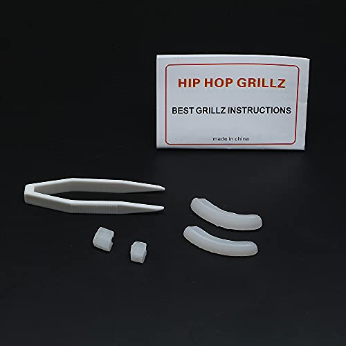 Lureen Silver Pave Full Cz Bar Grillz Teeth Top And 6 Bottom Set Grills + Extra Molding Bars #TOP4