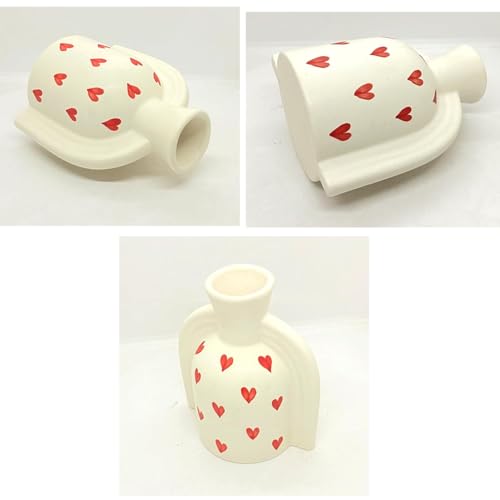 Image of Amazon Basics Modern Art Ceramic Flower Vases | for Home Decor (Pack of 2 | Multi-Colour)