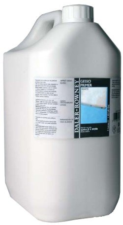 Daler-Rowney Acrylic Gesso, Plastic Pot, 169.07oz - 5L, White Gesso Primer