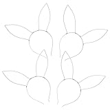 HOLIDYOYO 4pièces Bandeaux Vides avec Oreilles De Lapin Fil De Fer Accessoires De Cheveux...