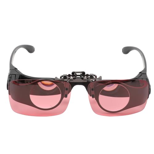 Freihändige Fernglasbrille mit 8-fachem Zoom, Teleskopbrille mit Manueller Fokussierung und CPL-Filtern für Angeln, Vogelbeobachtung, Sport, Konzerte, Theater, Oper, Fernsehen,