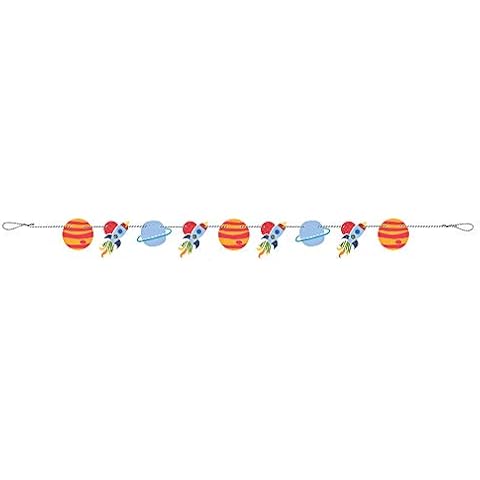 Partybanner - 1,52 m - "Happy Birthday" Weltraum-Party Cover