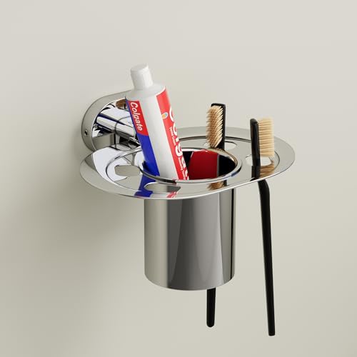 Image of LAPO 304 Stainless Steel Combo Bathroom Accessories Set (24 inch Towel Rod,Single Soap Dish,Napkin Ring,Tumbler Holder, Towel Robe Hook) Bathroom Accessories- (Kik- 5 Piece Combo Set,Chrome Finish)