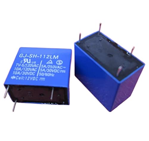 Relé GJ-SH-112LM 12V CC micro rrelevador de 5 amperios 250 voltios para sustitución de componentes 2