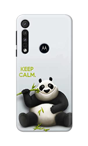 Image of PRINTFIDAA� Printed Hard Back Cover Case for Motorola One Macro Back Cover (Cartoon Panda) -2808