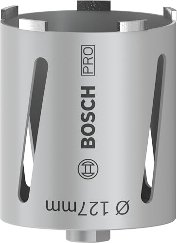 Image of Bosch 1x PRO Multi Material Dry Diamond Core Cutters for G 1/2-Inch and Diamond Drills (for Lime and sand bricks, Brick, Ø 127 mm, Professional Accessory Diamond Drill)