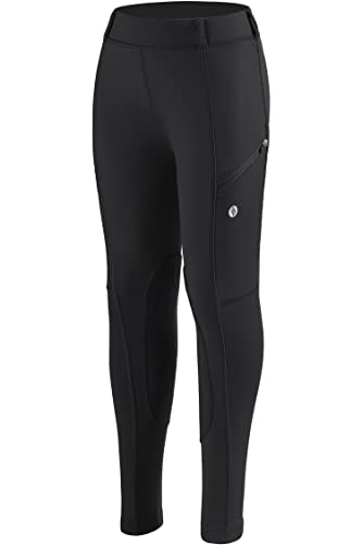 Santiny Girls Horse Riding Pants With Zipper Pockets Kids Stretchy Equestrian Breeches Knee-Patch Youth Schooling Tights cover