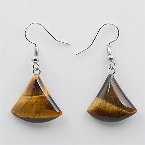Boucles d'oreilles en œil de tigre et cristal pour vos tenues de bureau